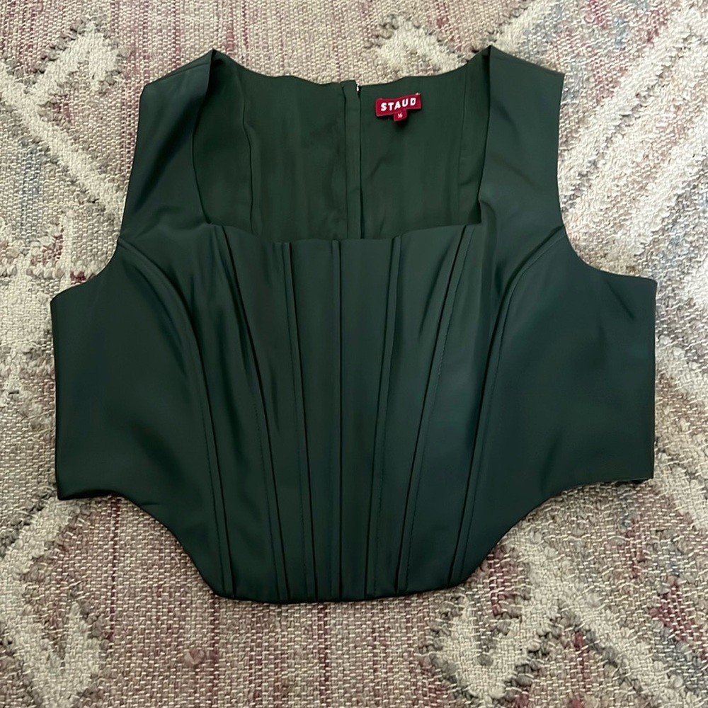 Vegan leather corset top